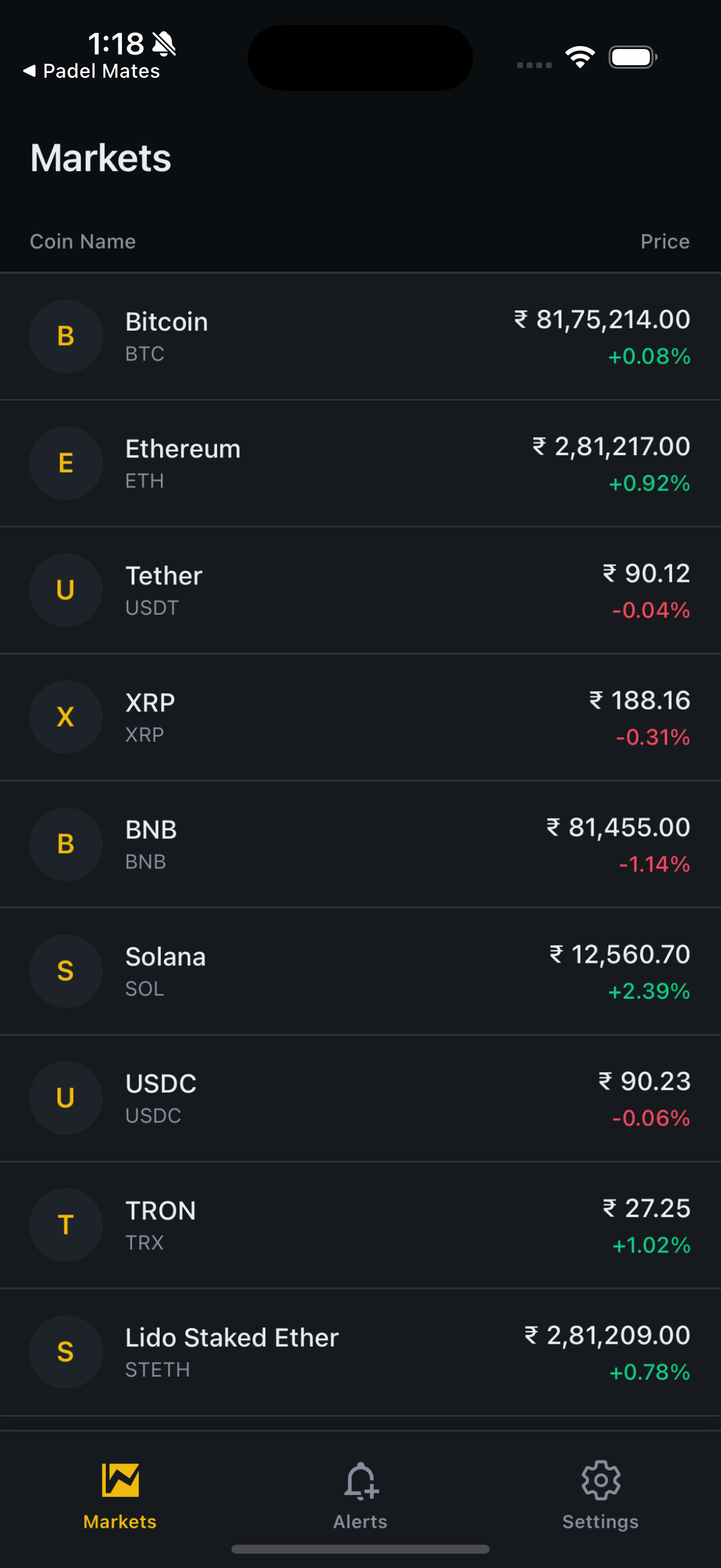 EzPz Crypto Price Alert